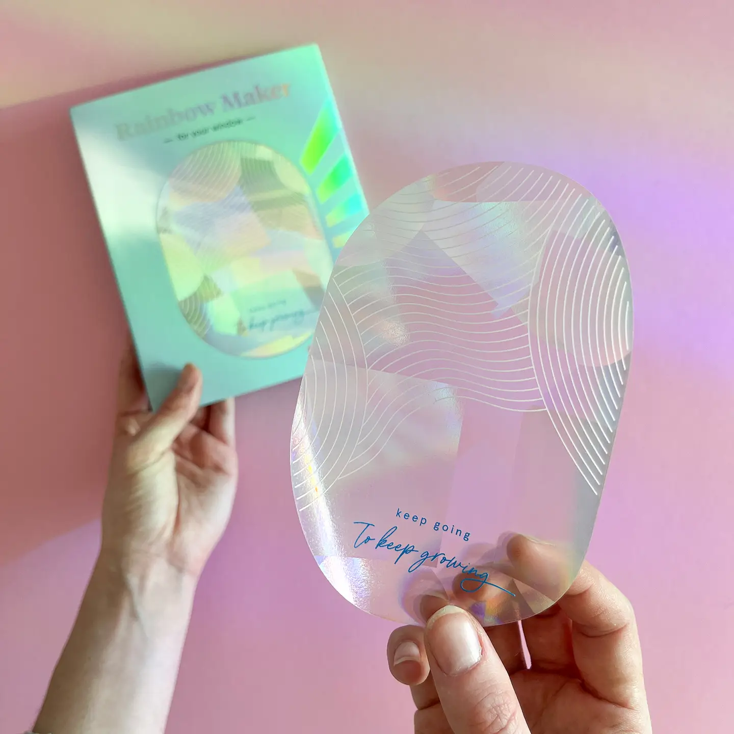 Keep going to keep growing - Sticker créateur d’arc-en-ciel – Image 1