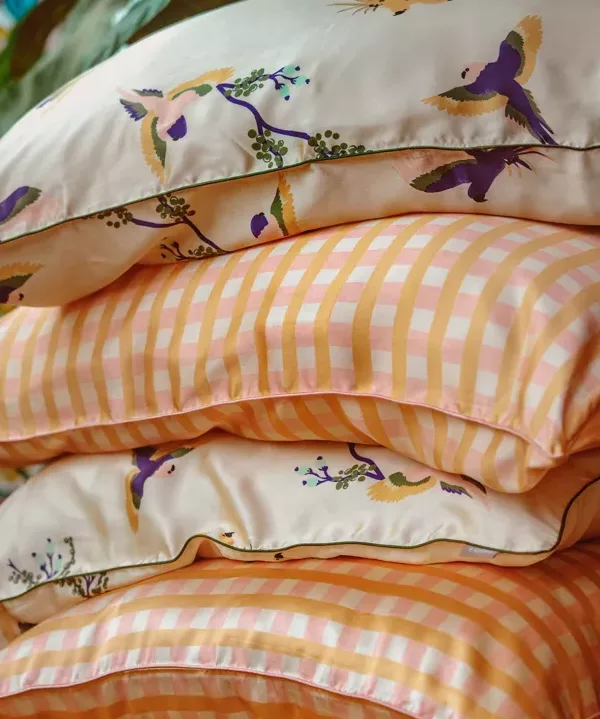 Taie oreiller en soie - Apaches Faïence – Image 3