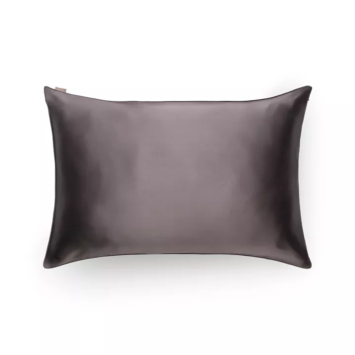 Taie oreiller en soie - Gris intense – Image 1