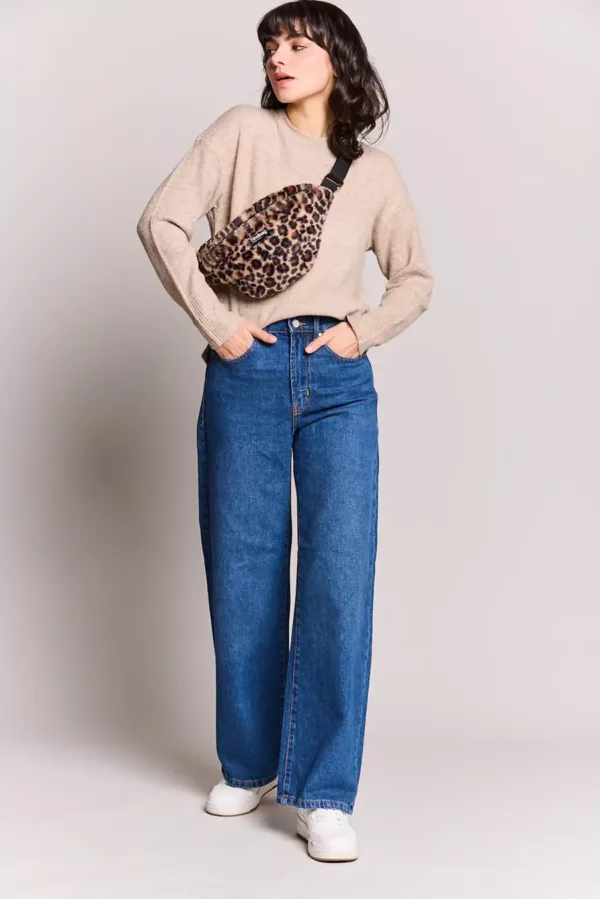 Banane Olivia - Leopard Fausse Fourrure