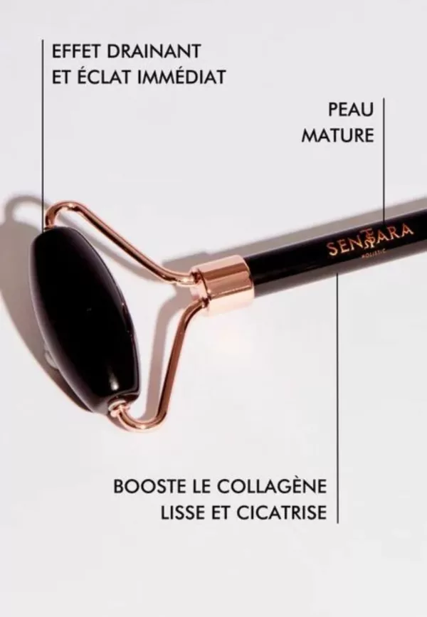 Roller Obsidienne noire - Outil de massage – Image 2