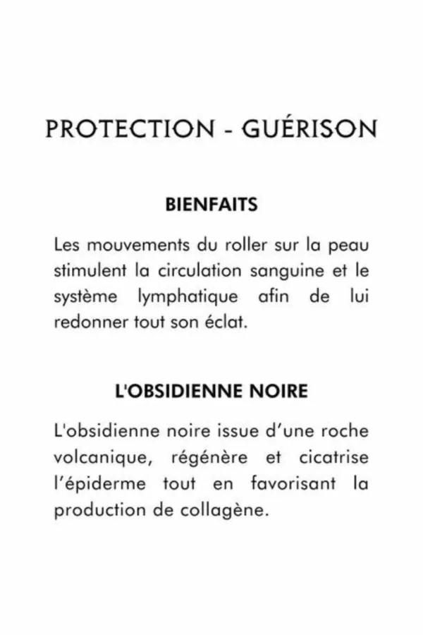 Roller Obsidienne noire - Outil de massage