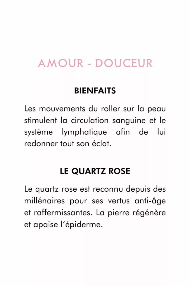 Roller Quartz Rose - Outil de massage