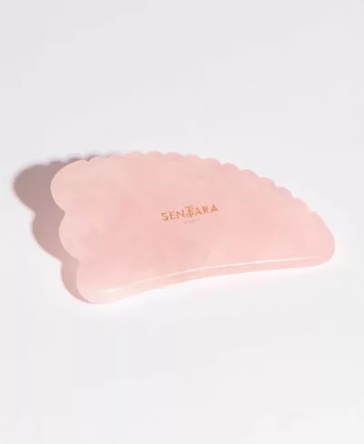 Gua Sha Corne à Dents - Quartz Rose – Image 1