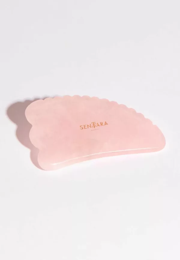 Gua Sha Corne à Dents - Quartz Rose – Image 1