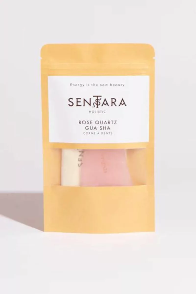 Gua Sha Corne à Dents - Quartz Rose