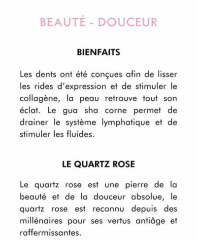 Gua Sha Corne à Dents - Quartz Rose – Image 4