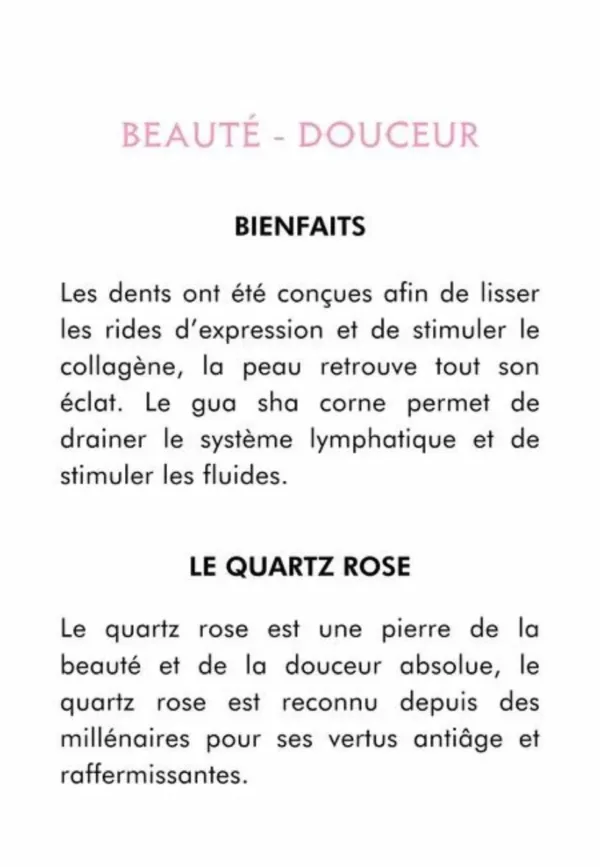 Gua Sha Corne à Dents - Quartz Rose – Image 4