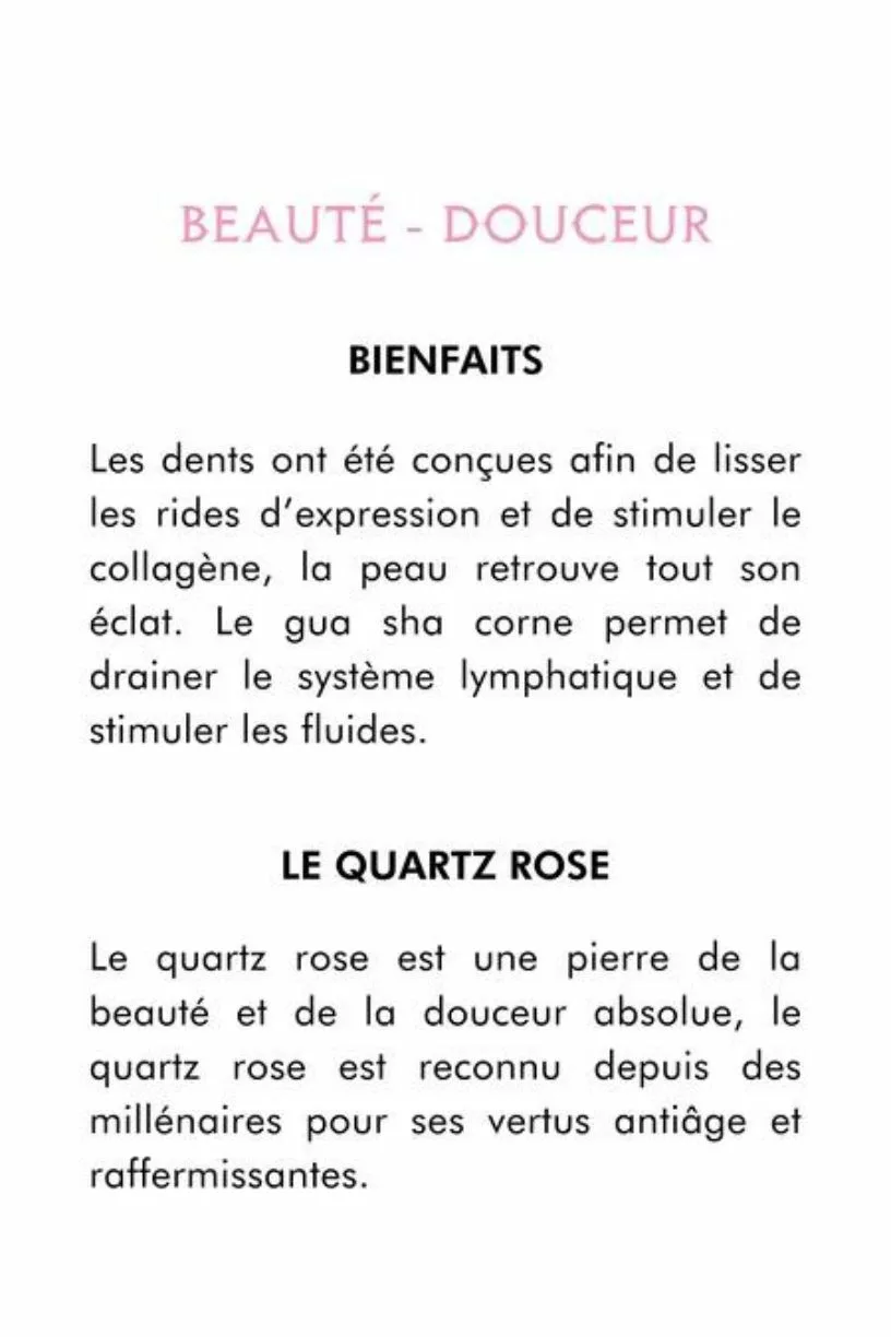 Gua Sha Corne à Dents - Quartz Rose – Image 4