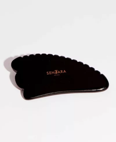 Gua Sha Corne à Dents - Obsidienne Noire – Image 1