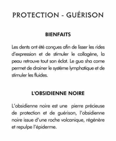 Gua Sha Corne à Dents - Obsidienne Noire – Image 4