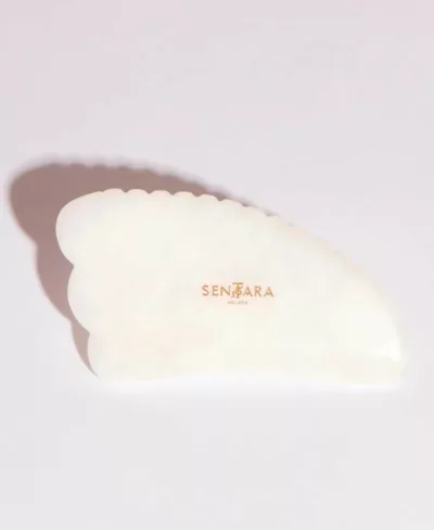 Gua Sha Corne à Dents - Jade Blanc – Image 1