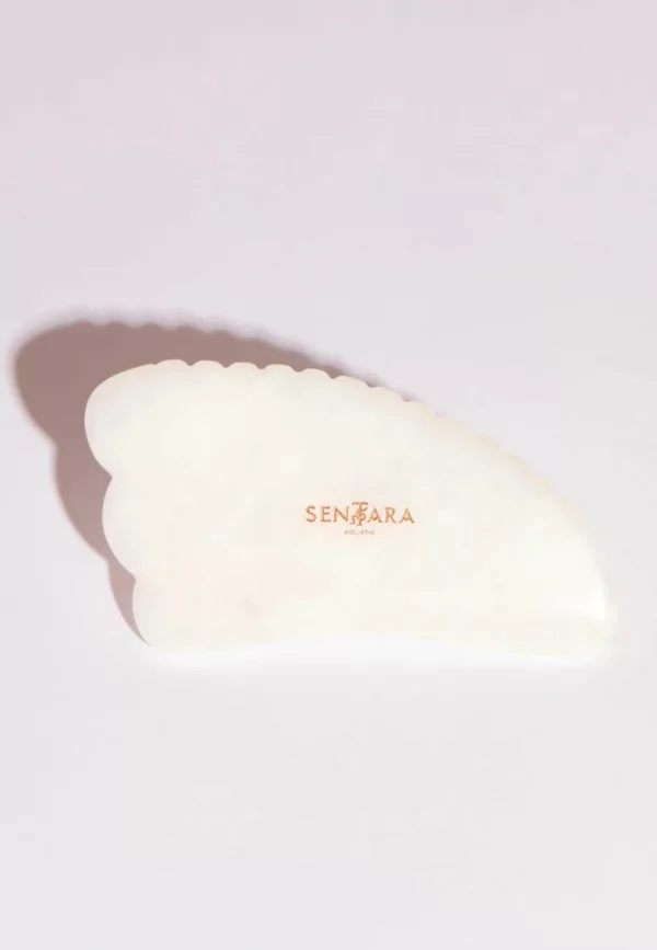 Gua Sha Corne à Dents - Jade Blanc – Image 1