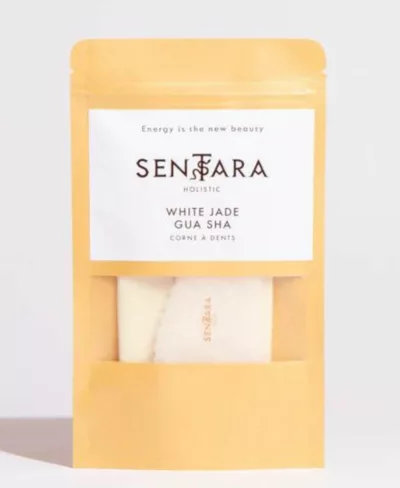 Gua Sha Corne à Dents - Jade Blanc – Image 3