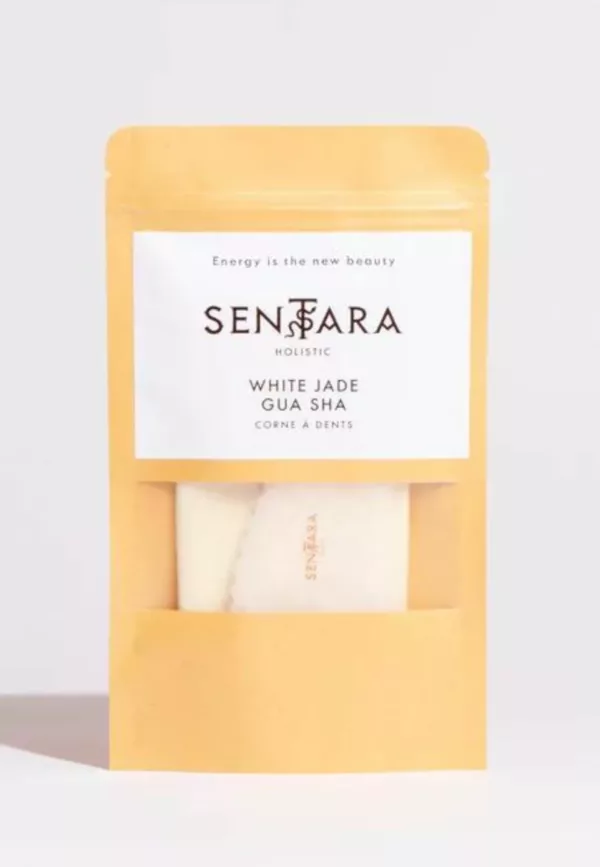 Gua Sha Corne à Dents - Jade Blanc – Image 3