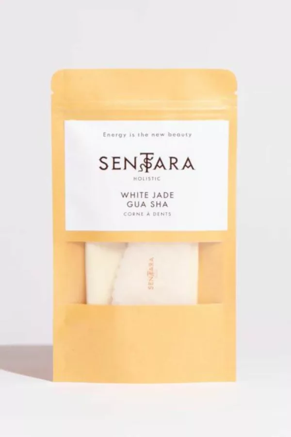 Gua Sha Corne à Dents - Jade Blanc