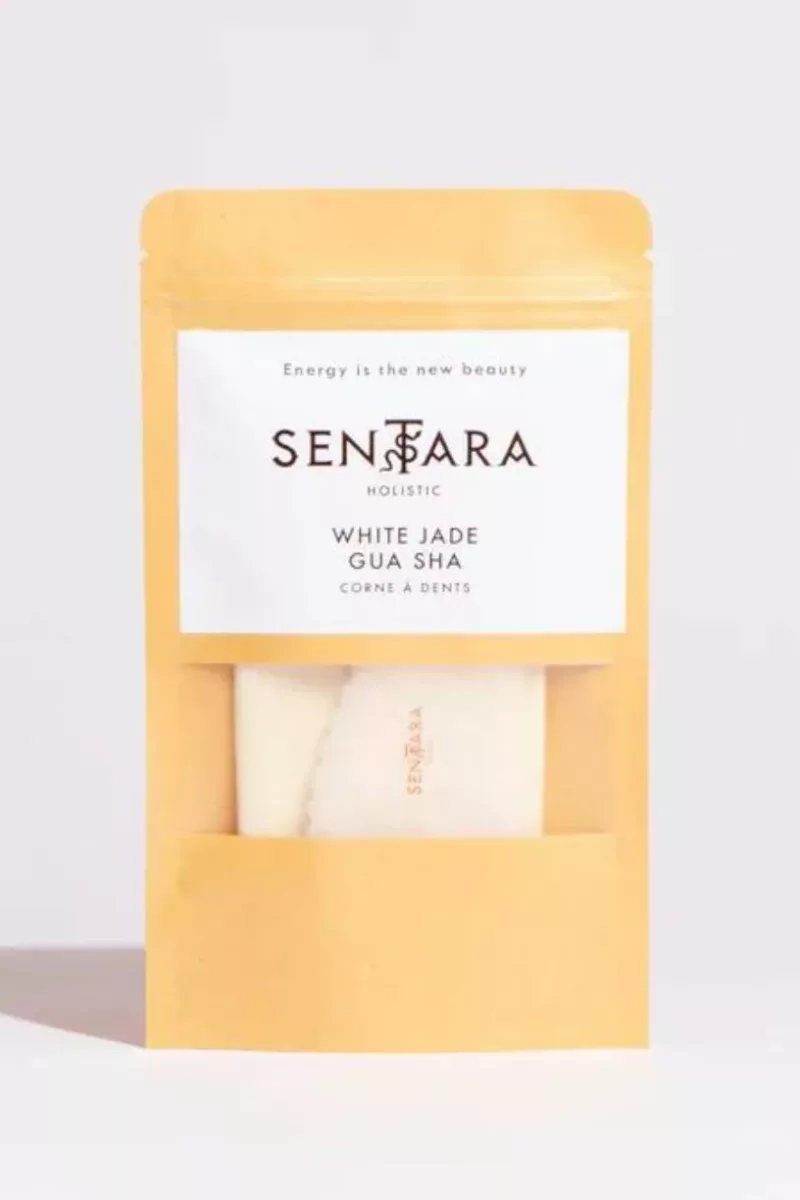 Gua Sha Corne à Dents - Jade Blanc