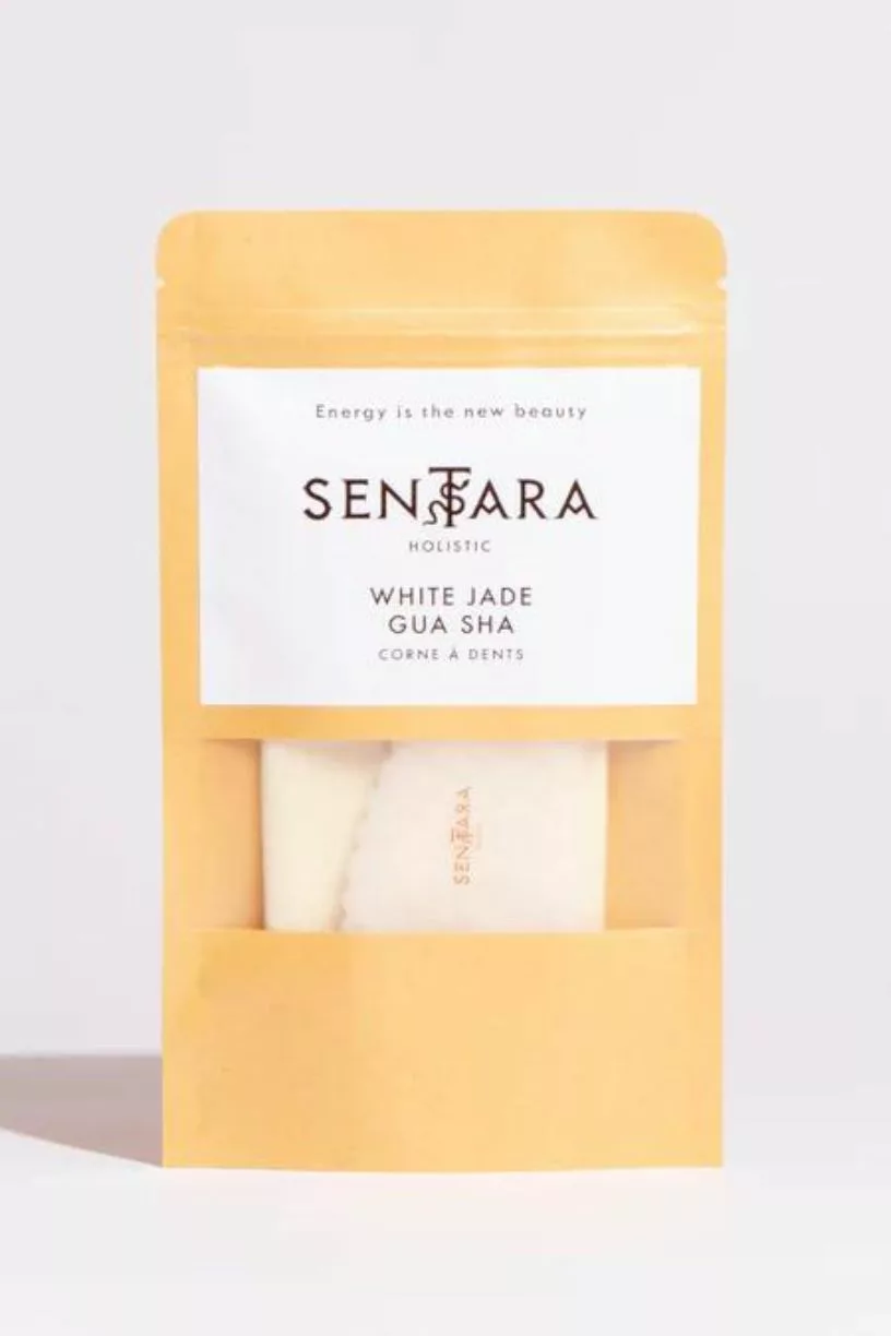 Gua Sha Corne à Dents - Jade Blanc – Image 3