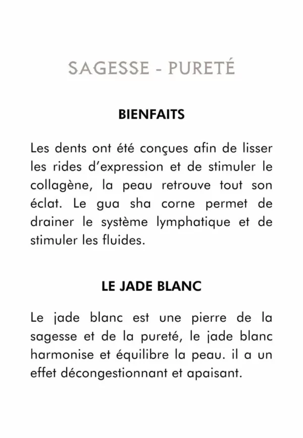 Gua Sha Corne à Dents - Jade Blanc – Image 4