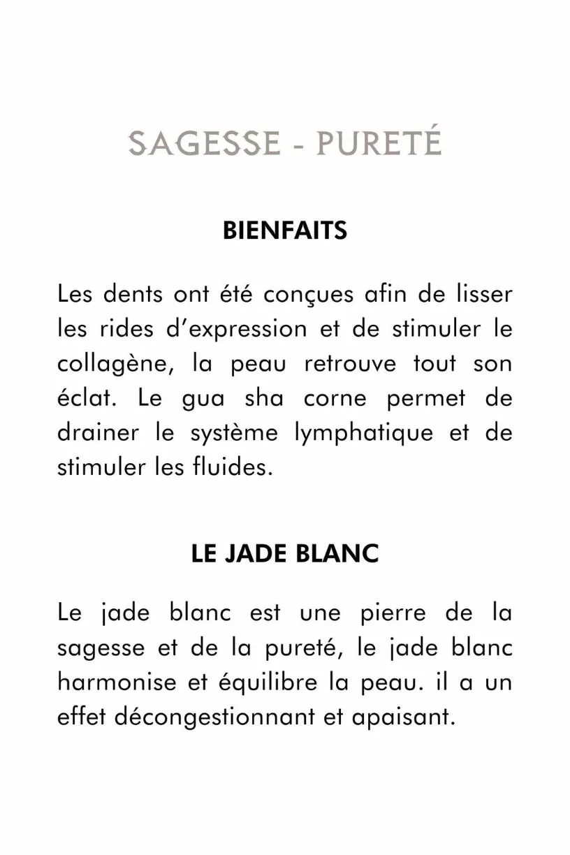 Gua Sha Corne à Dents - Jade Blanc – Image 4