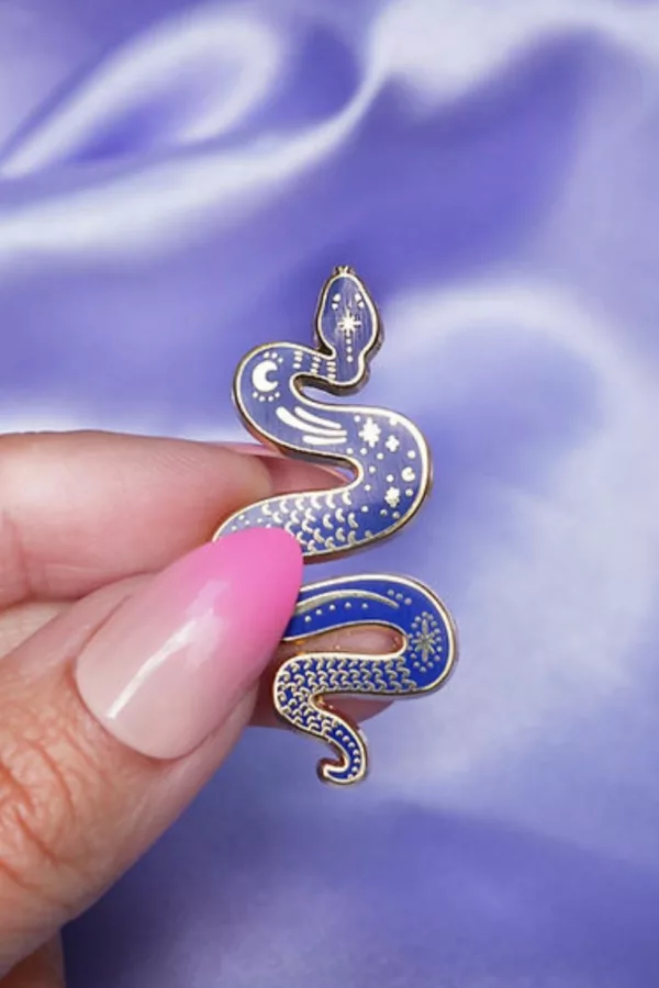 Pin's Serpent Bleu