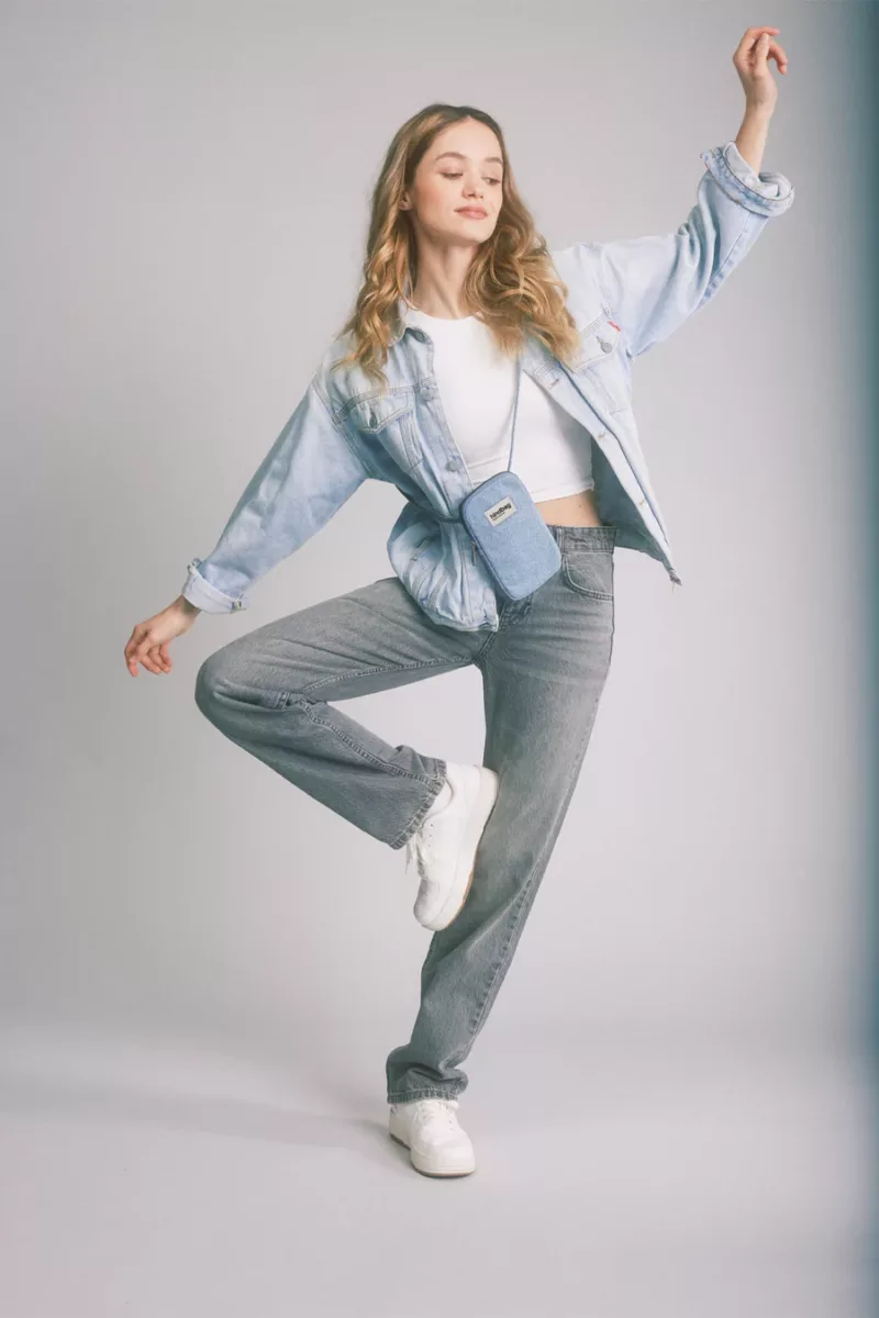 Pochette téléphone Bill - Denim bleu