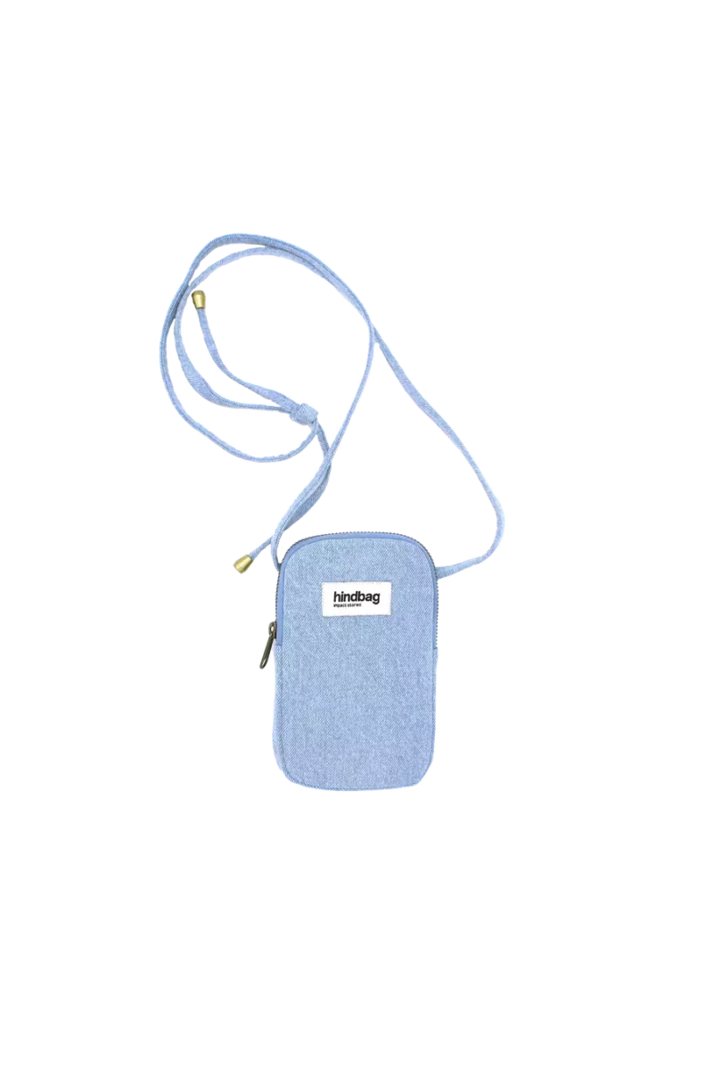Pochette téléphone Bill - Denim bleu