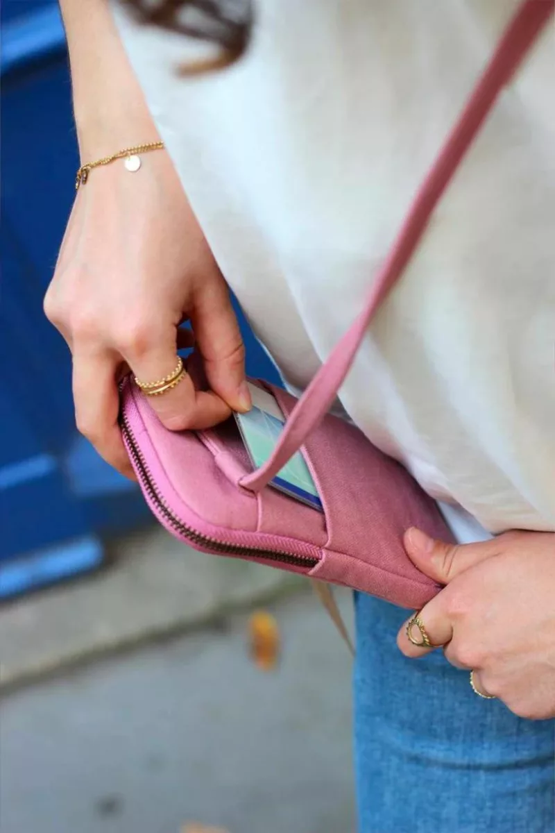 Pochette téléphone Bill - Rose Blush - Hindbag