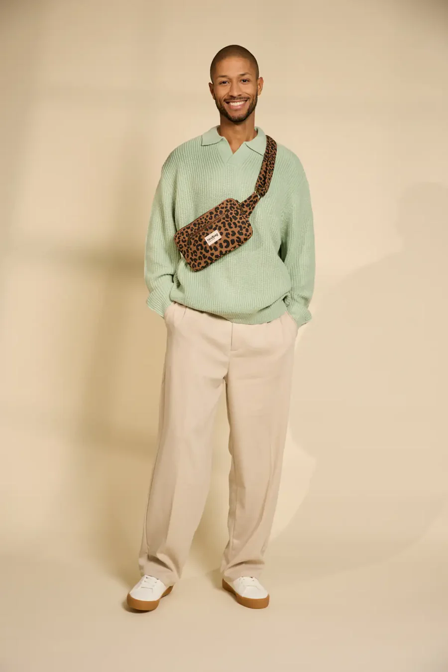 Sac banane rectangulaire Harry - Léopard cannelle – Image 1