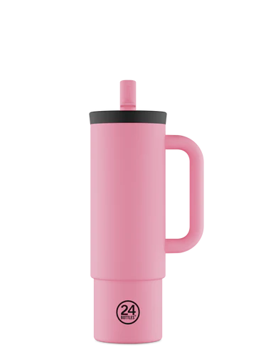 Straw Cup 800ml - Flamingo