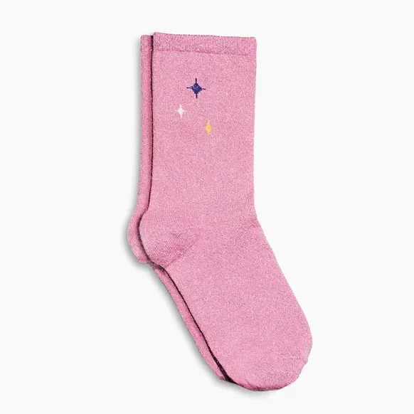 Chaussettes Pailletées Roses