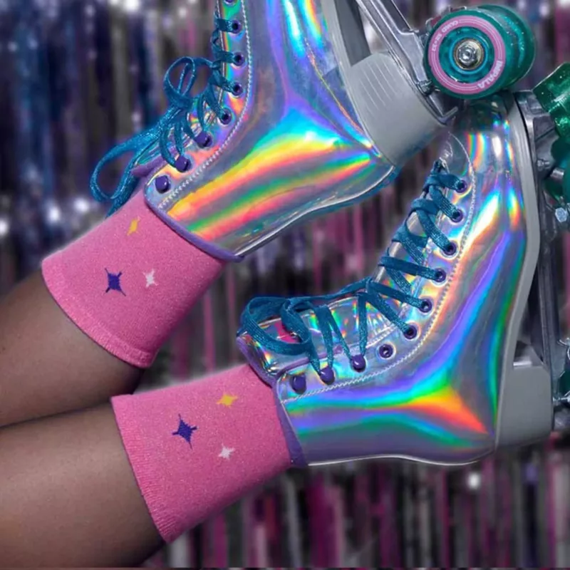 Chaussettes Pailletées Roses