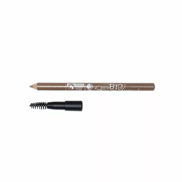 Crayon pour sourcils avec brosse 27 -  PuroBio – Image 1