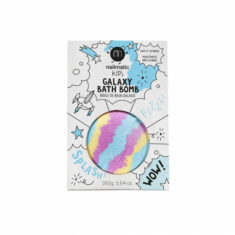 Boule de bain - Galaxy - Bleu jaune rose