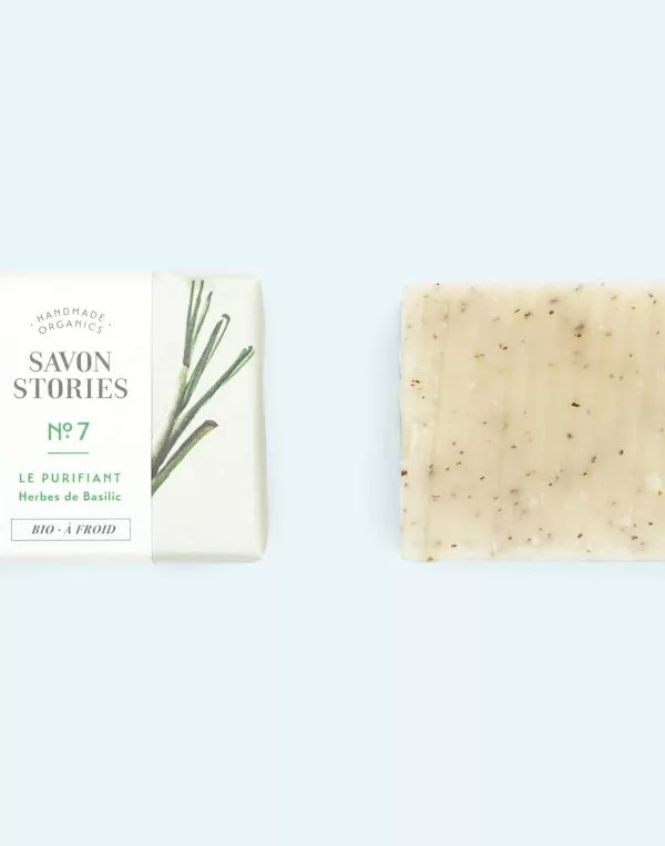 N°7 Le Purifiant - Savon Bio & Naturel Désodorisant au Basilic - Savon Stories – Image 2