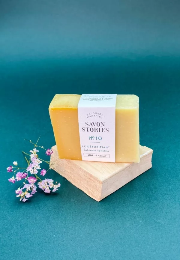 N°10 Le Détoxifiant - Savon Bio & Naturel Détox Épinard - Savon Storie – Image 3