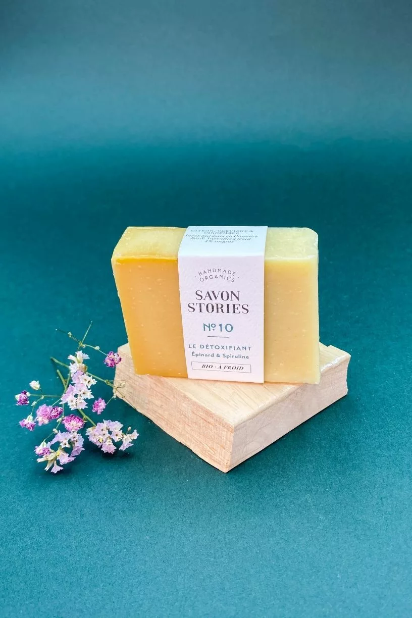 N°10 Le Détoxifiant - Savon Bio & Naturel Détox Épinard - Savon Storie – Image 3