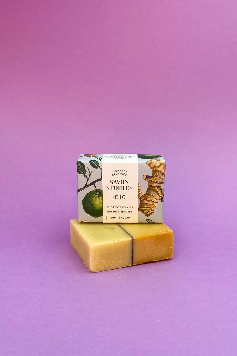 N°10 Le Détoxifiant - Savon Bio & Naturel Détox Épinard - Savon Storie – Image 4