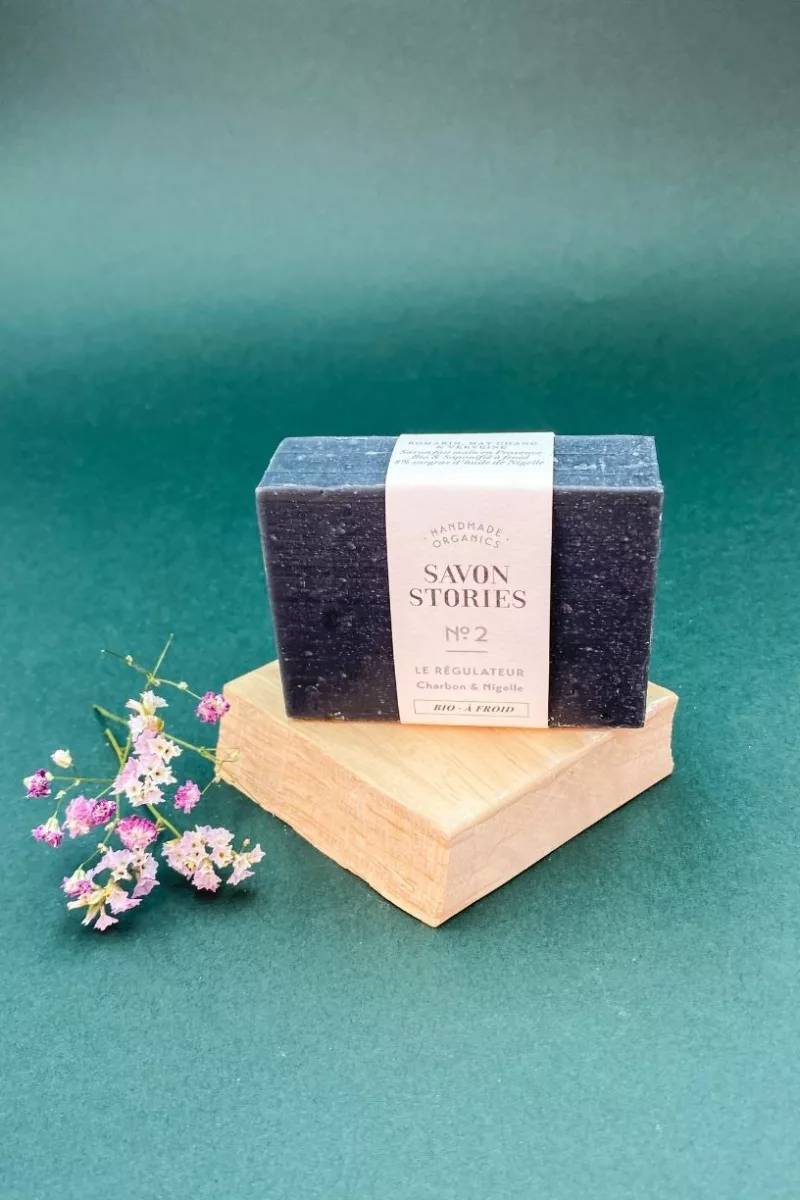 N°2 Le Régulateur - Savon Bio & Naturel Détox au Charbon - Savon Stories