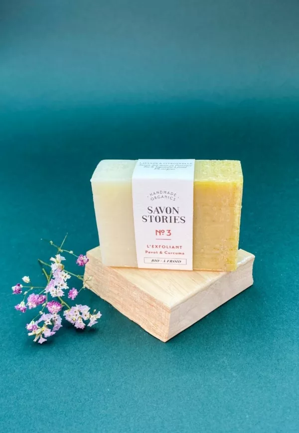 N°3 L’Exfoliant - Savon Bio & Naturel aux graines de pavot - Savon Stories – Image 3
