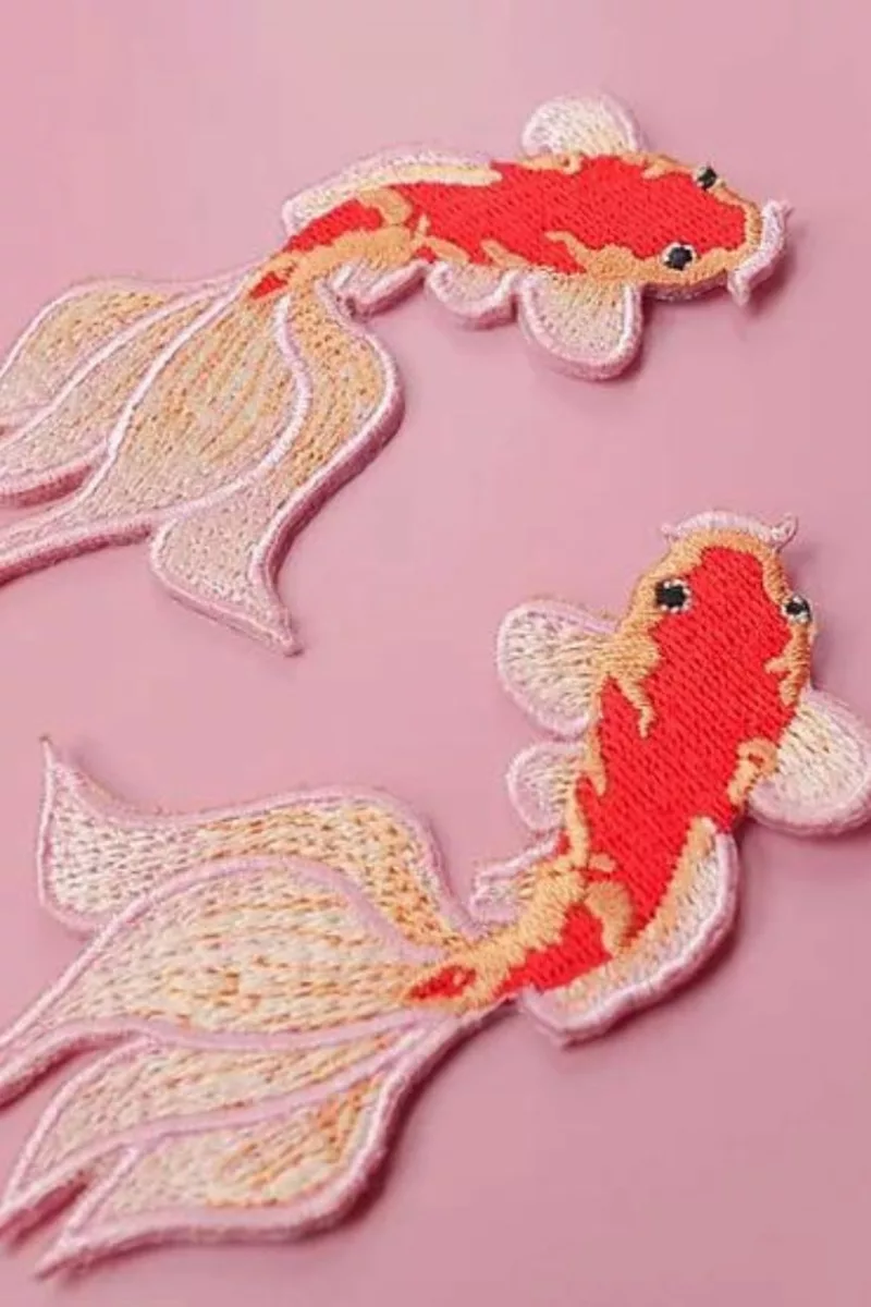 Duo de patchs thermocollants Carpe Koi