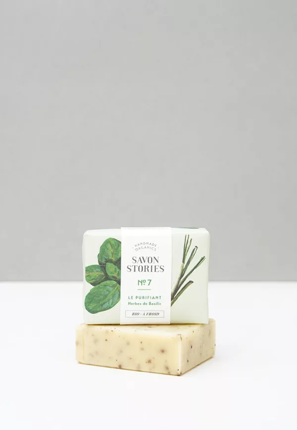 N°7 Le Purifiant - Savon Bio & Naturel Désodorisant au Basilic - Savon Stories – Image 3