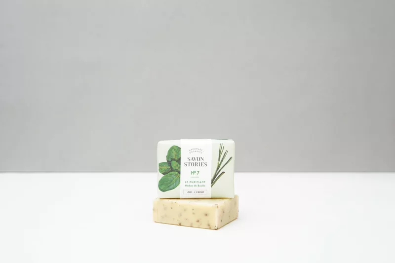 N°7 Le Purifiant - Savon Bio & Naturel Désodorisant au Basilic - Savon Stories