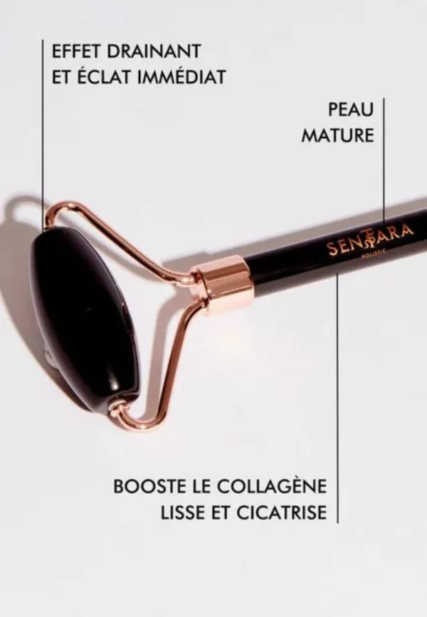 Roller Obsidienne noire - Outil de massage – Image 2