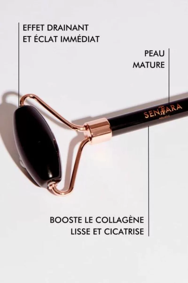 Roller Obsidienne noire - Outil de massage