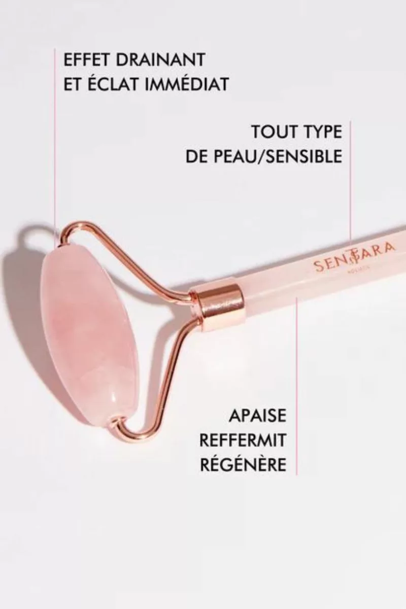 Roller Quartz Rose - Outil de massage