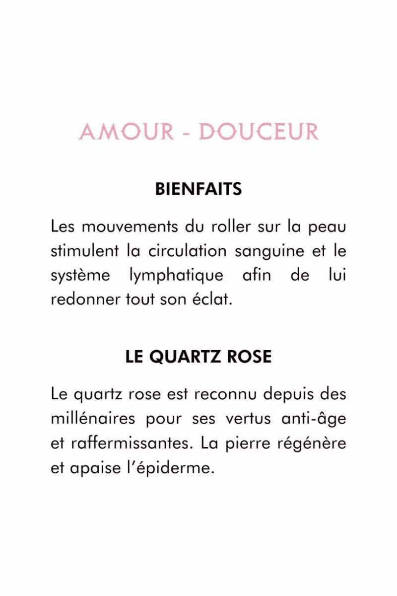 Roller Quartz Rose - Outil de massage