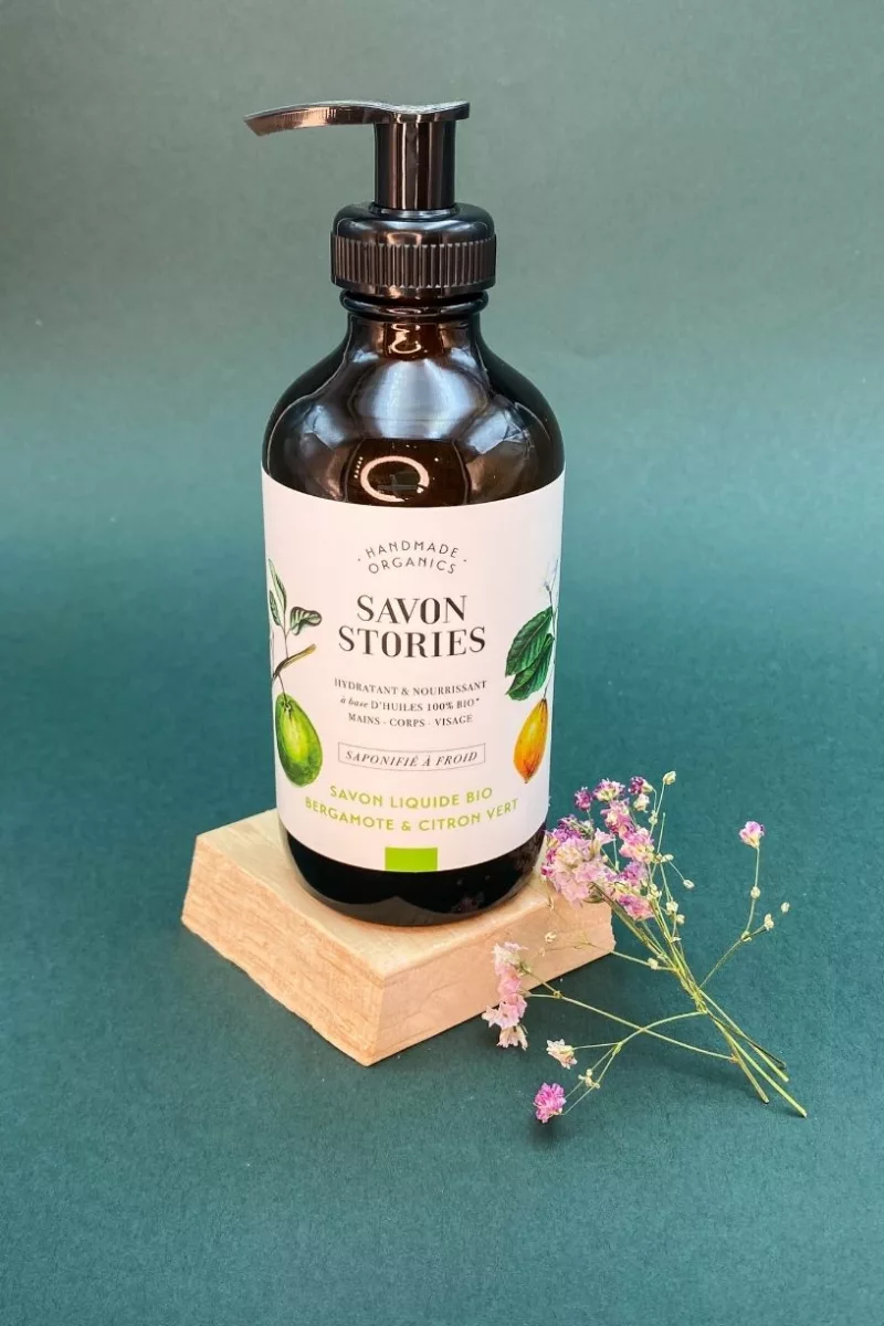 SAVON LIQUIDE BIO - CITRON VERT & BERGAMOTE - Savon Stories