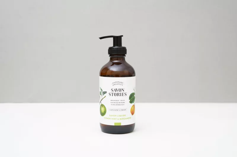 SAVON LIQUIDE BIO - CITRON VERT & BERGAMOTE - Savon Stories