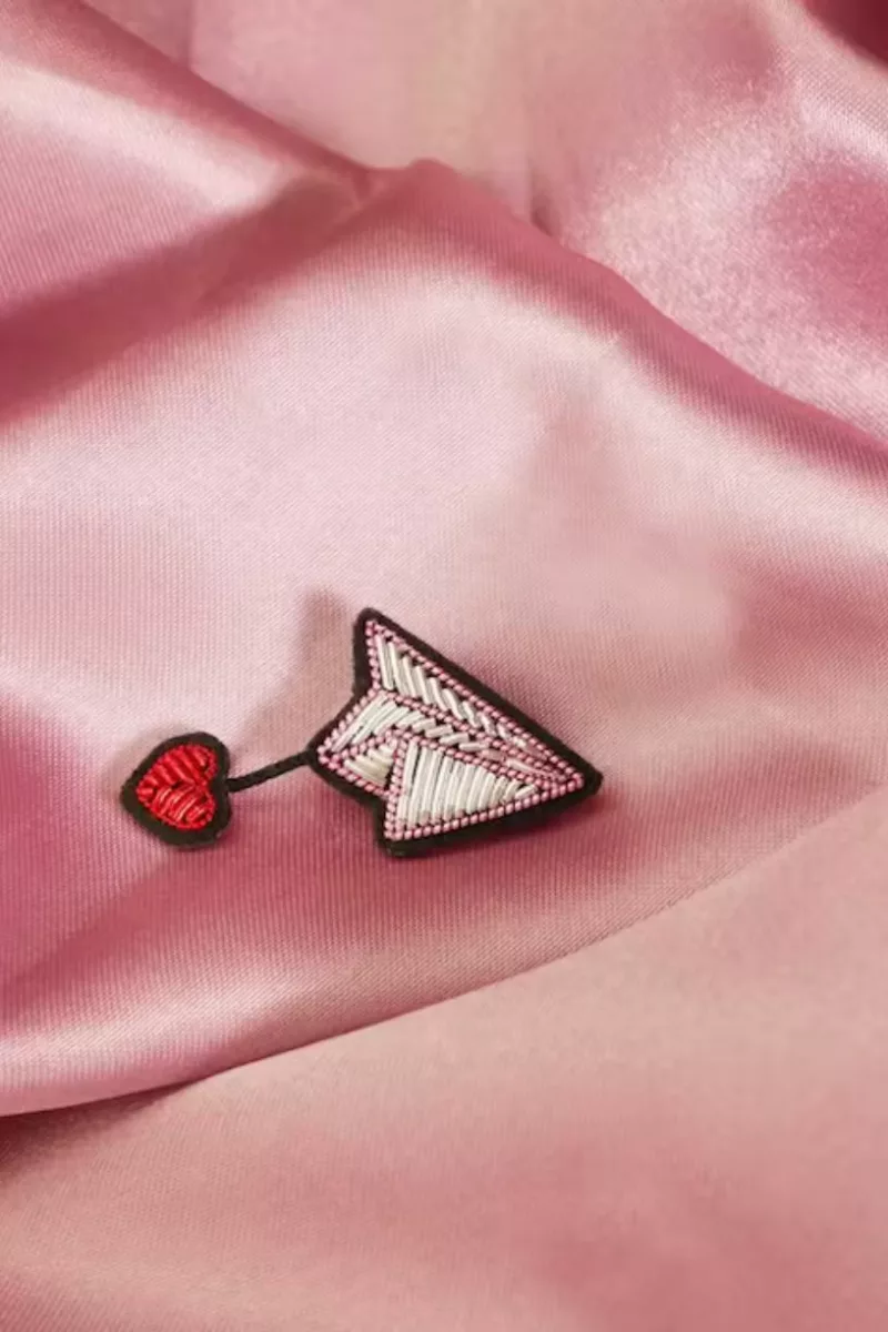 Broche Mini avion & coeur